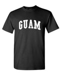 Guam Collegiate Letters — Black T-Shirt — front