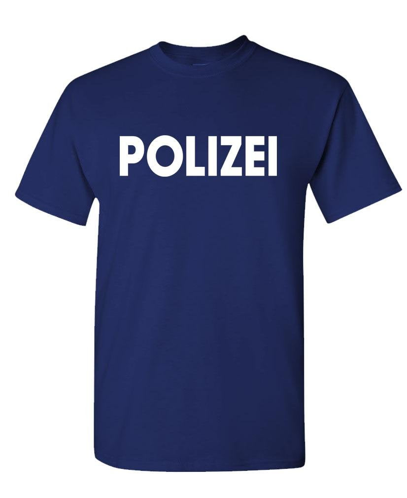 Polizei Lettering — Navy T-Shirt — front