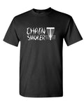 Chain Smoker Disc Golf — Black T-Shirt — front