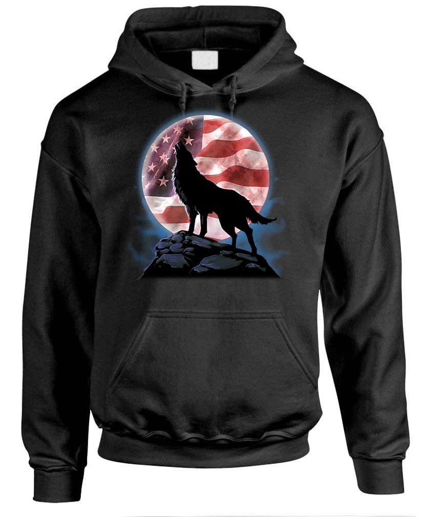 American Howl — Black Hoodie — front