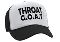 Throat GOAT — Black Trucker Hat — front