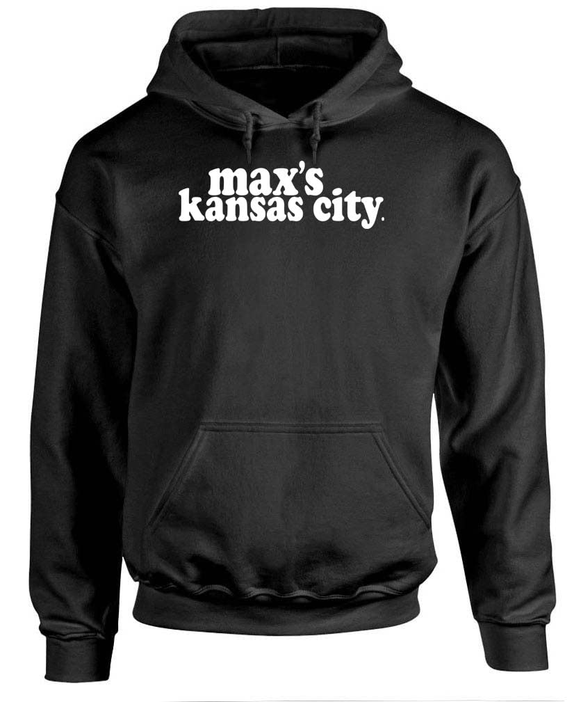 Max's Kansas City — Black Hoodie — front
