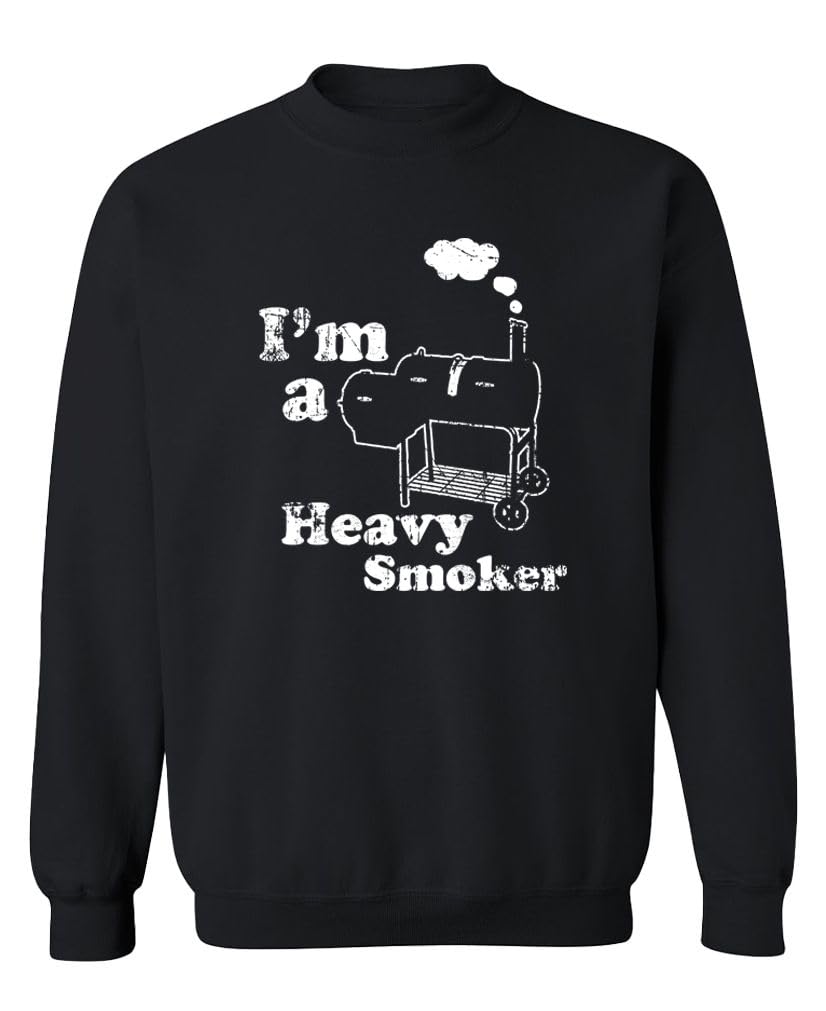 I'm a Heavy Smoker BBQ — Black Sweatshirt — front