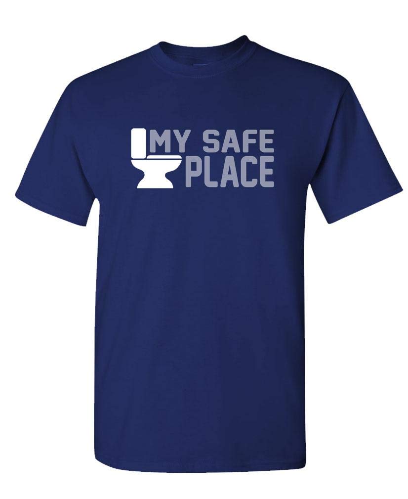 My Safe Place Toilet — Navy T-Shirt — front