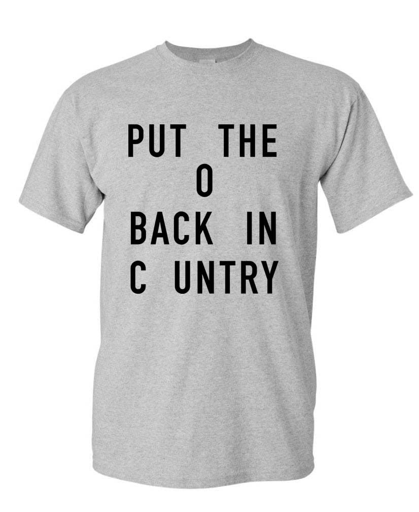 Funny Adult Crude Humor Tee Put The O Back In Country — Sport Gray T-Shirt — front