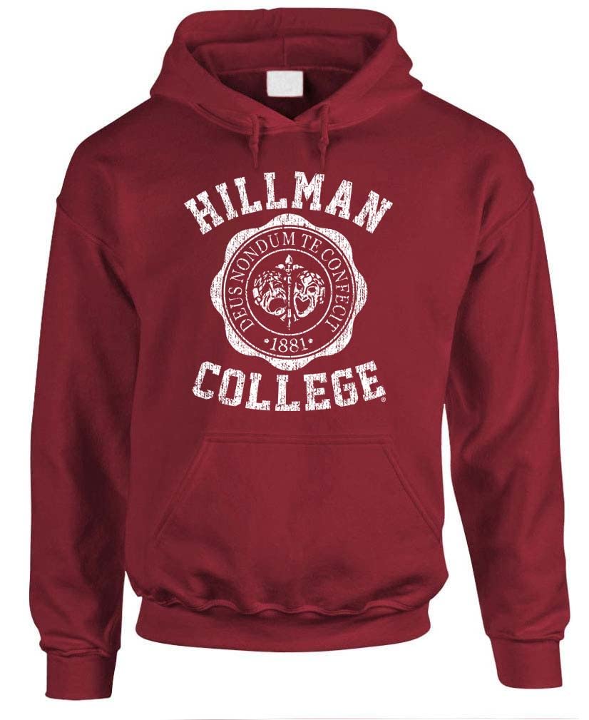 Hillman College — Maroon Hoodie — front