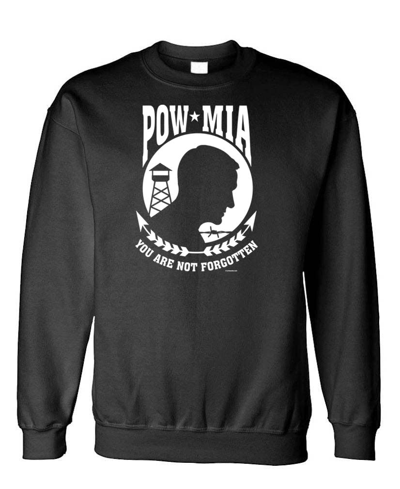 POW MIA You Are Not Forgotten — Black Sweatshirt — front