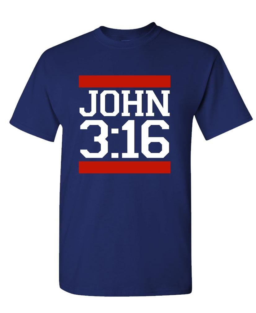 John 3:16 — Navy T-Shirt — front