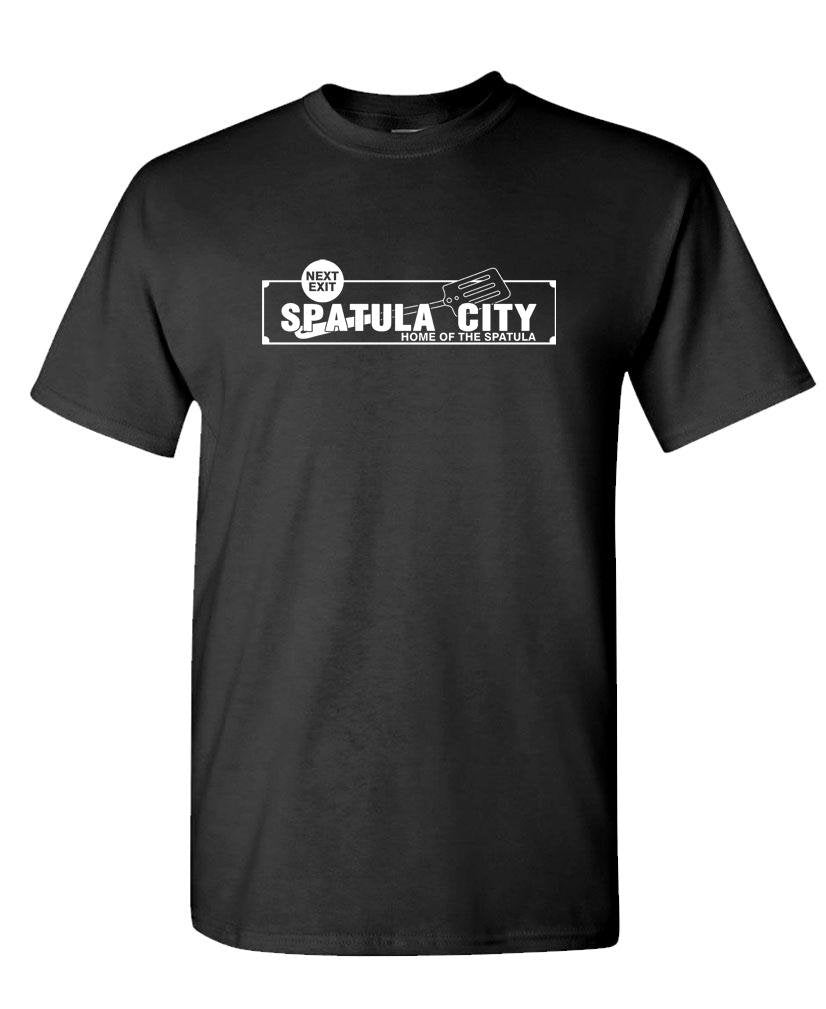 Spatula City — Black T-Shirt — front