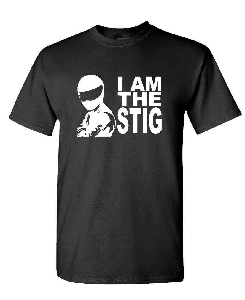 I Am the Stig — Black T-Shirt — front
