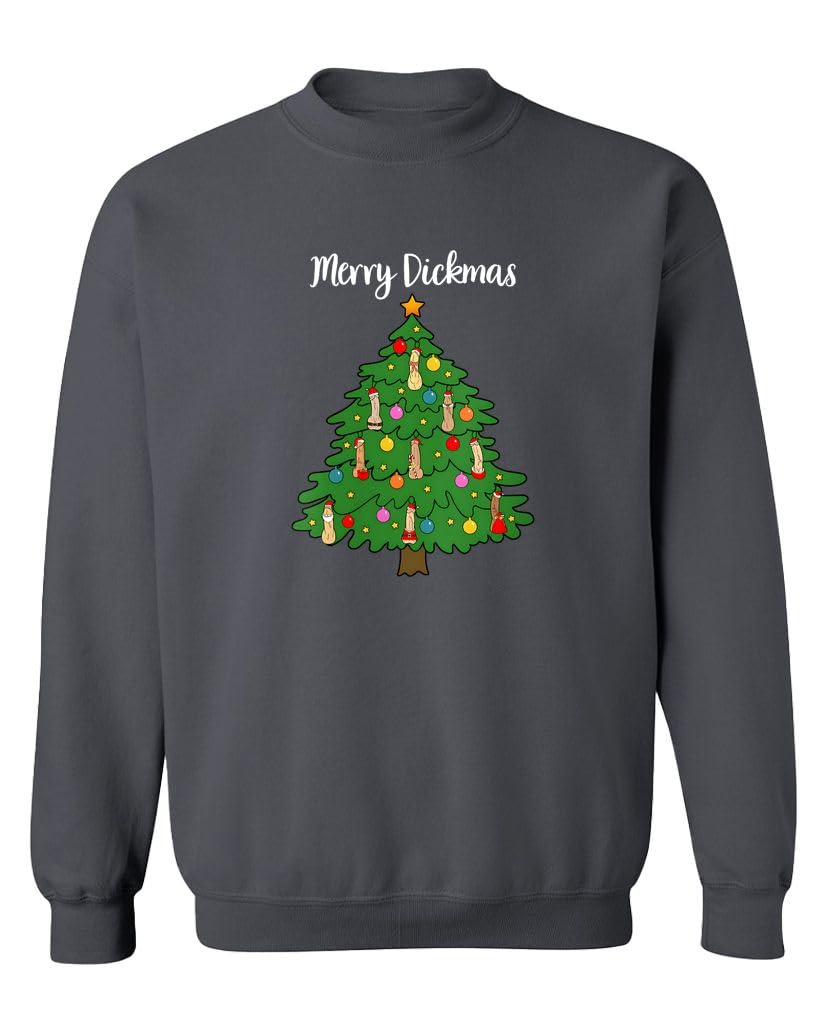 Merry Dickmas — Charcoal Sweatshirt — rear