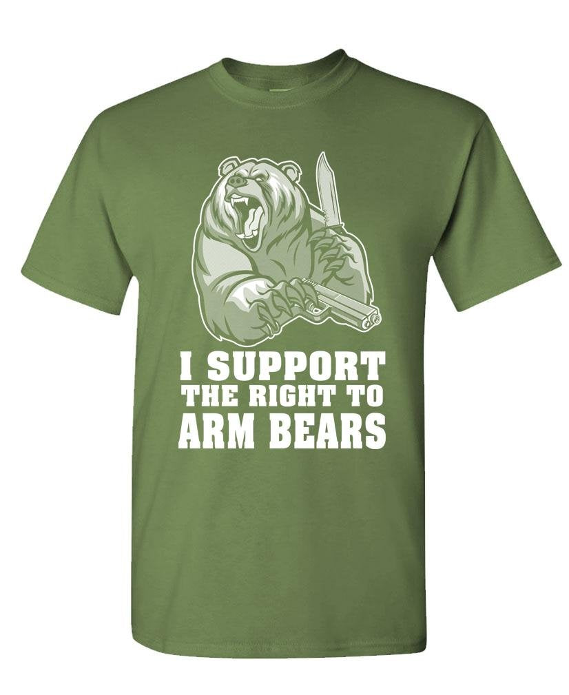 Support the Right to Arm Bears — Military Green T-Shirt — front