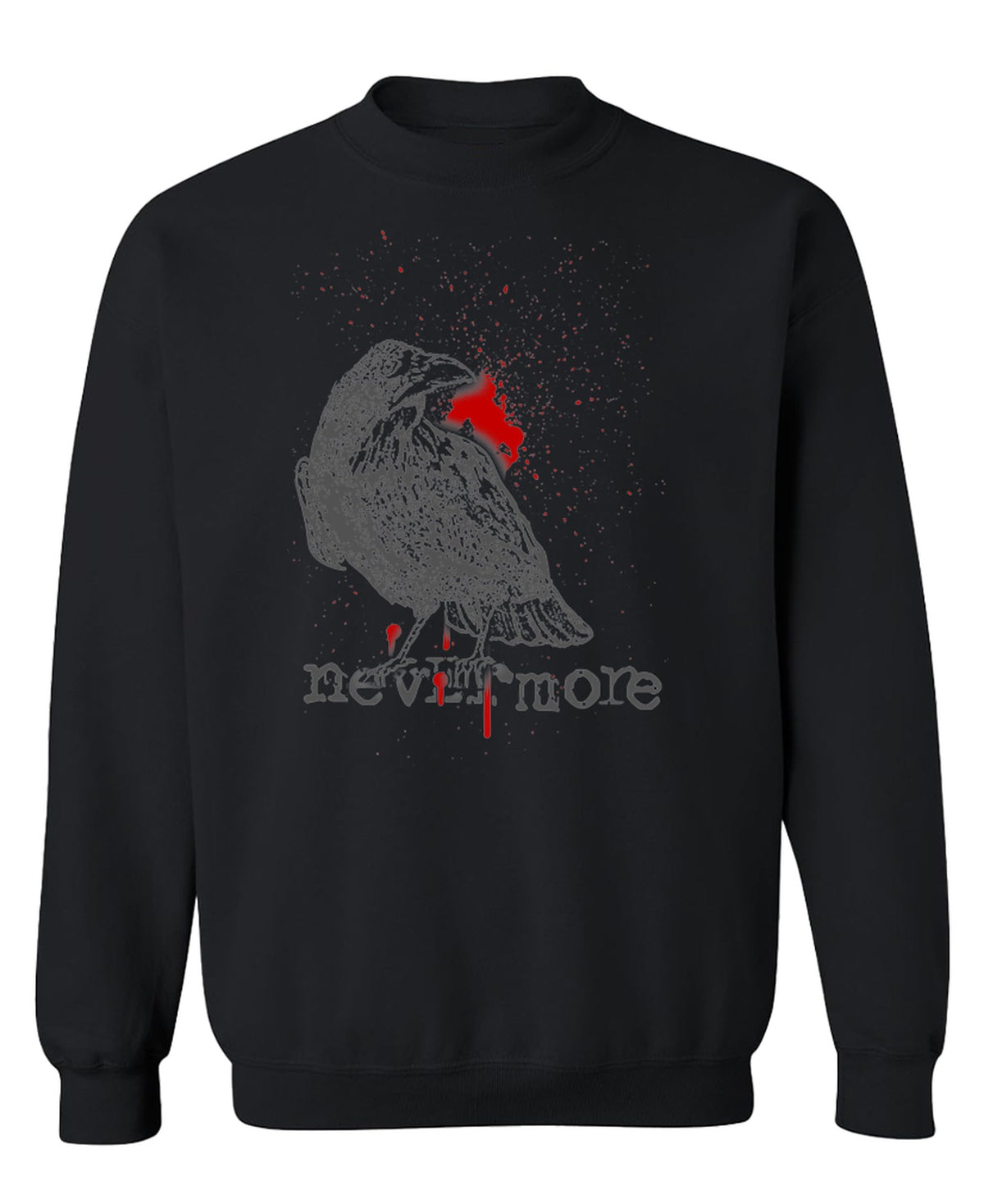 Nevermore Raven — Black Sweatshirt — front