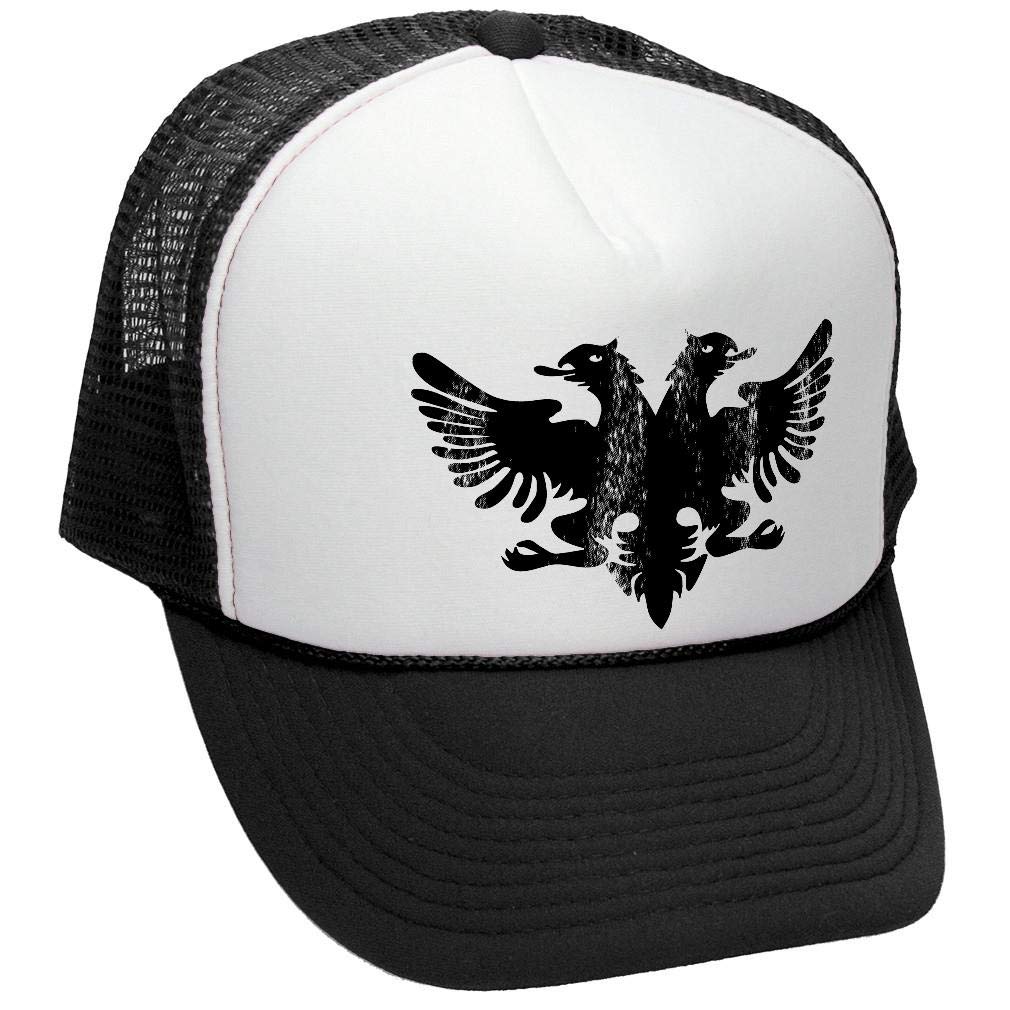 Albanian Eagle — Black Trucker Hat — front