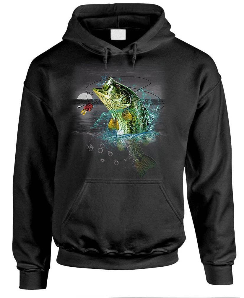 Bass Wilderness — Black Hoodie — front