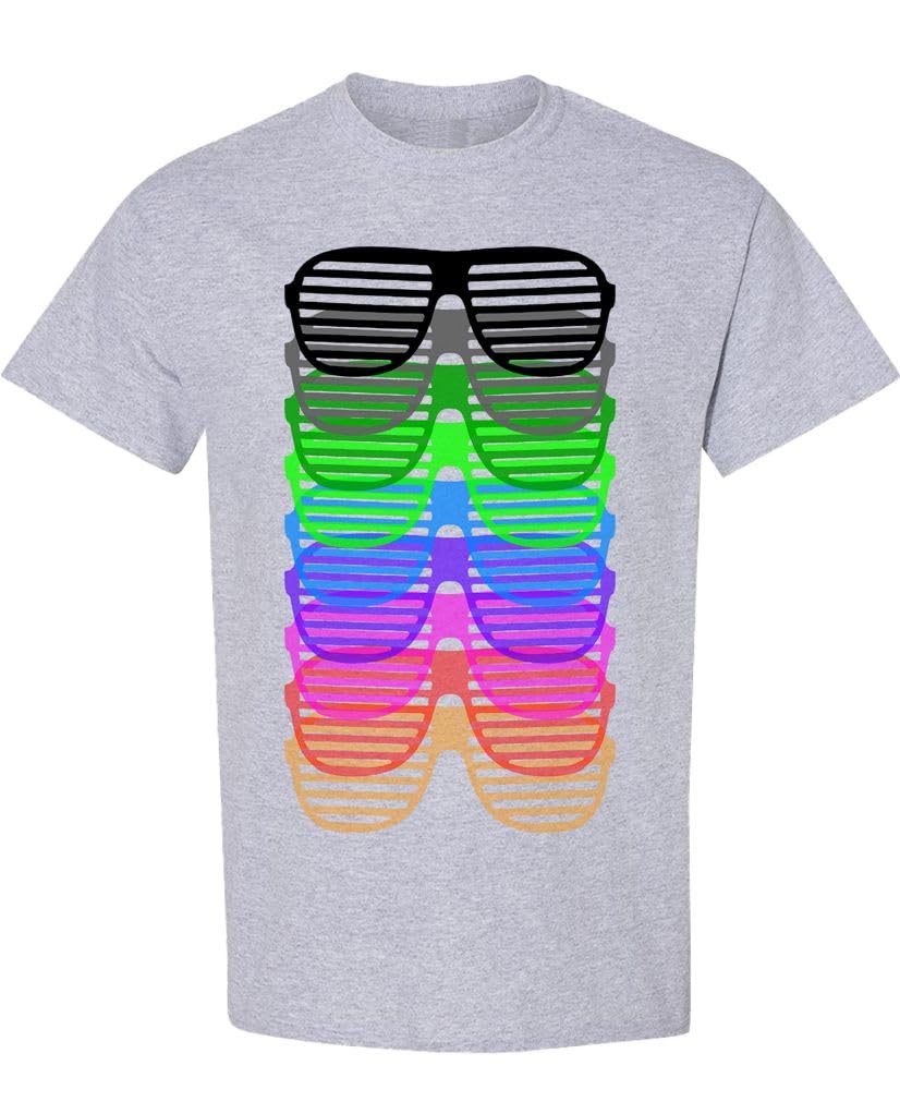 Rainbow Shutter Shades — Sport Gray T-Shirt — front