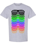 Rainbow Shutter Shades — Sport Gray T-Shirt — front