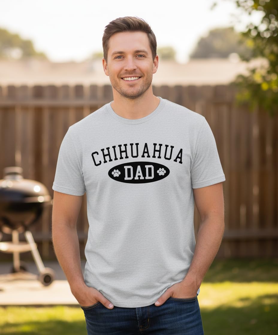 Chihuahua Dad — Sport Grey T-Shirt — lifestyle 1