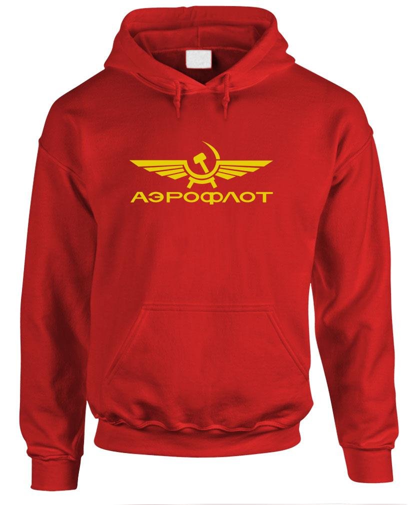 Aeroflot Wings Emblem — Red Hoodie — front