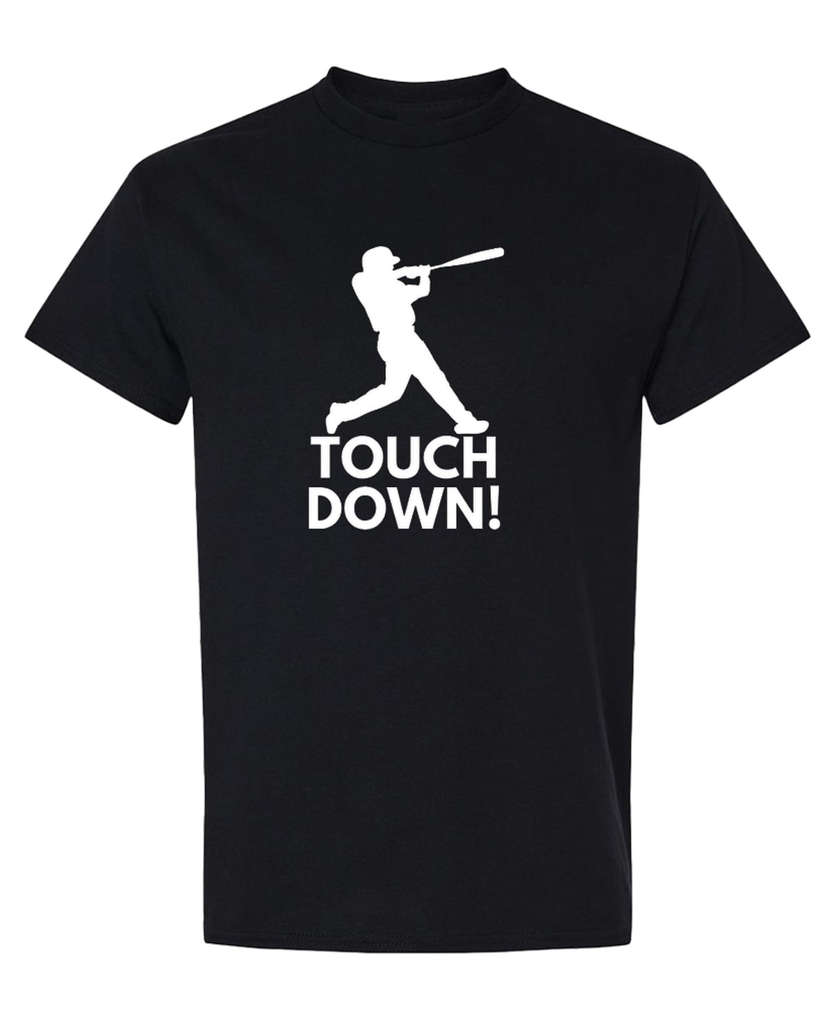 Funny Baseball Football Parody — Black T-Shirt — front