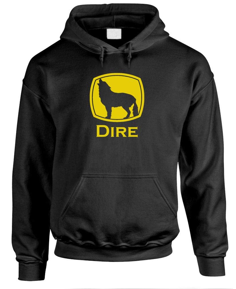 Dire Wolf Emblem — Black Hoodie — front