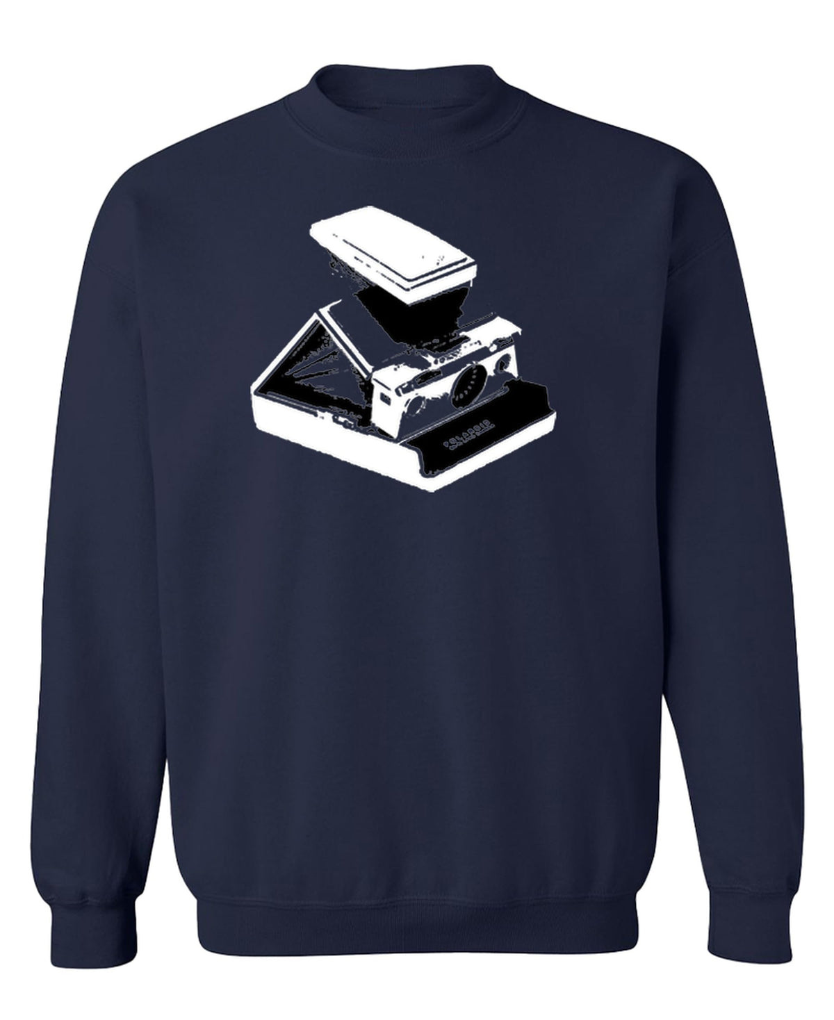 Vintage Instant Camera — Navy Sweatshirt — front
