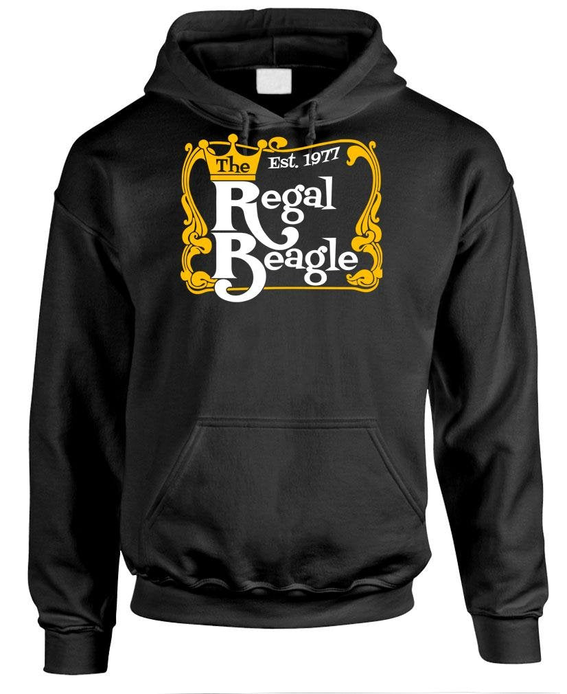The Regal Beagle — Black Hoodie — front