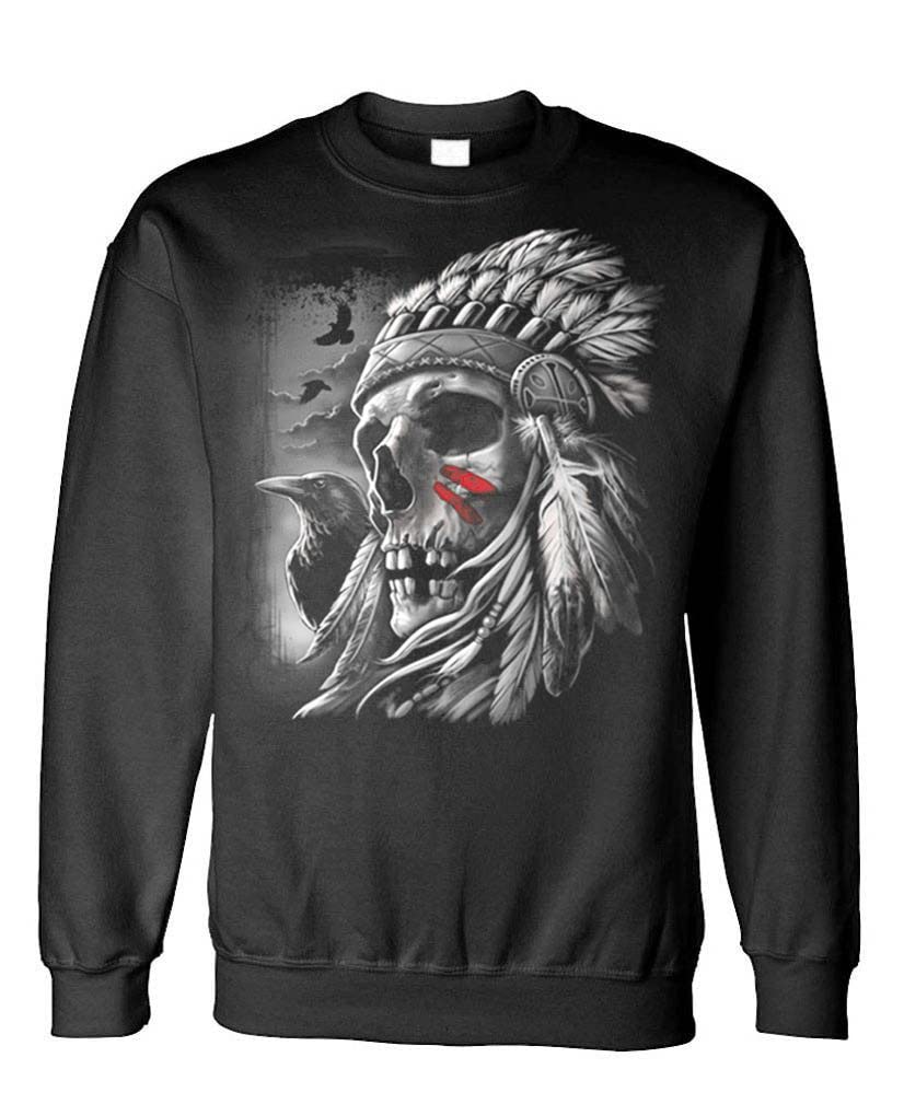 Chief Skull — Black Sweatshirt — front