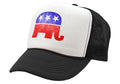 Republican Elephant — Black Trucker Hat — front
