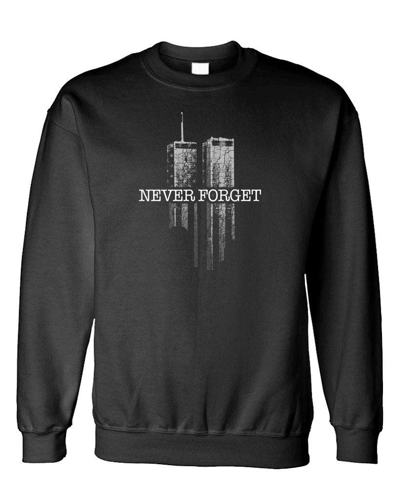 Never Forget Twin Towers — Black Sweatshirt — front