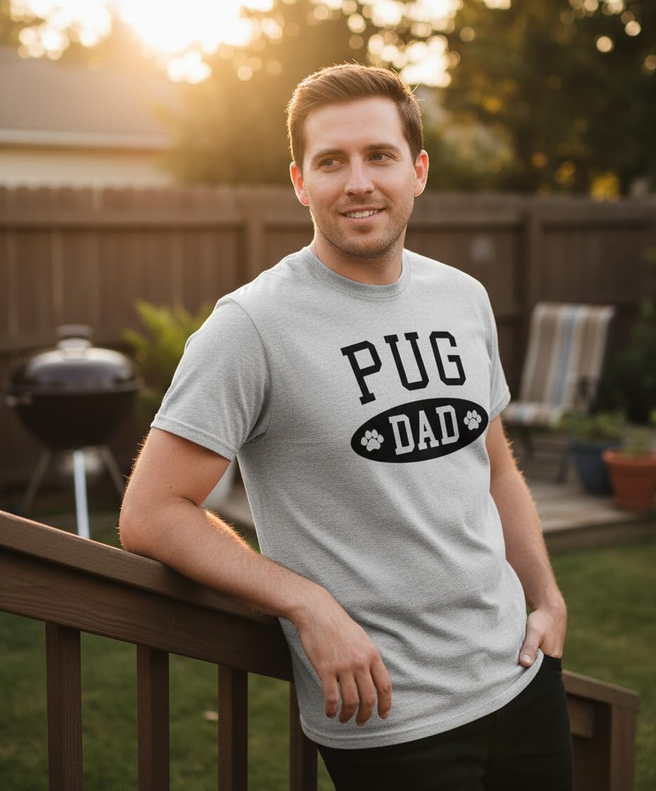 Pug Dad — Sport Grey T-Shirt — lifestyle 2
