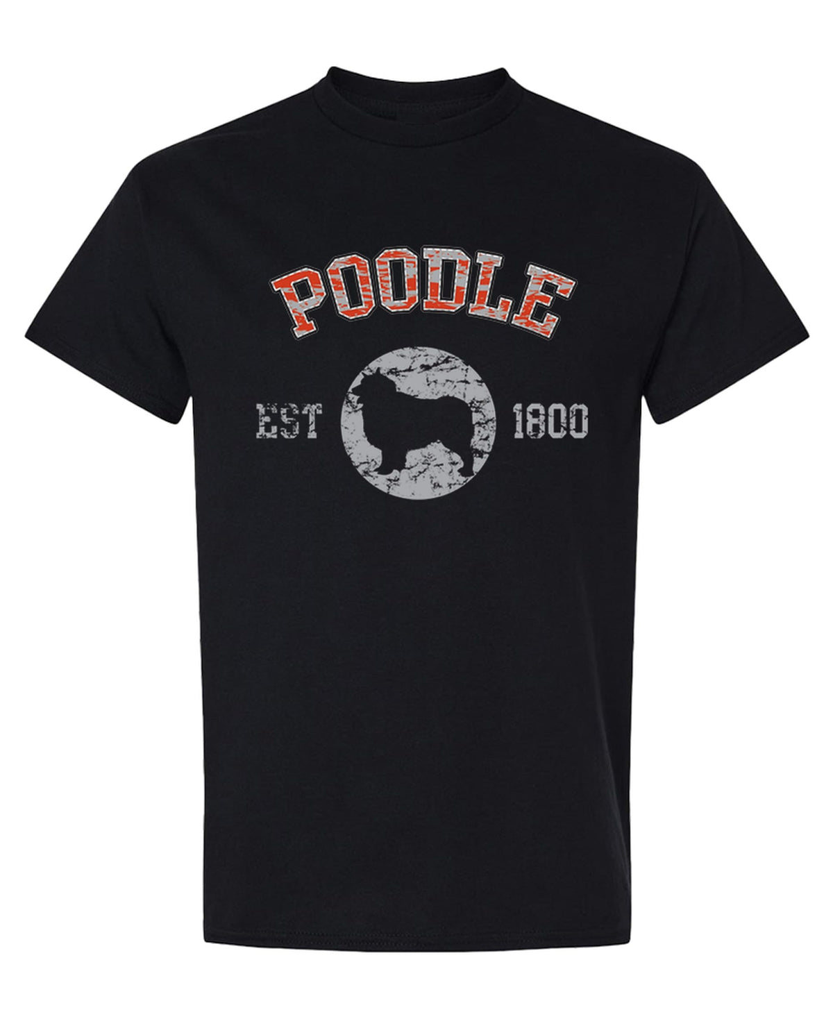 Poodle Established 1800 — Black T-Shirt — front