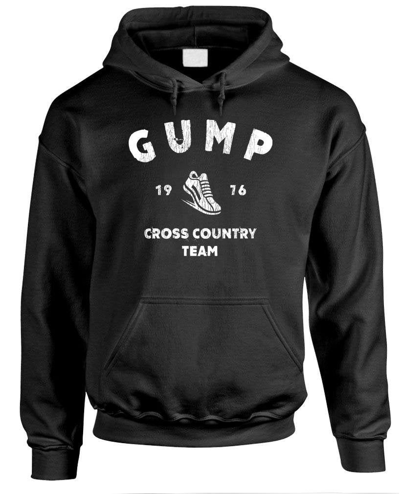 Gump Cross Country Team 1976 — Black Hoodie — front