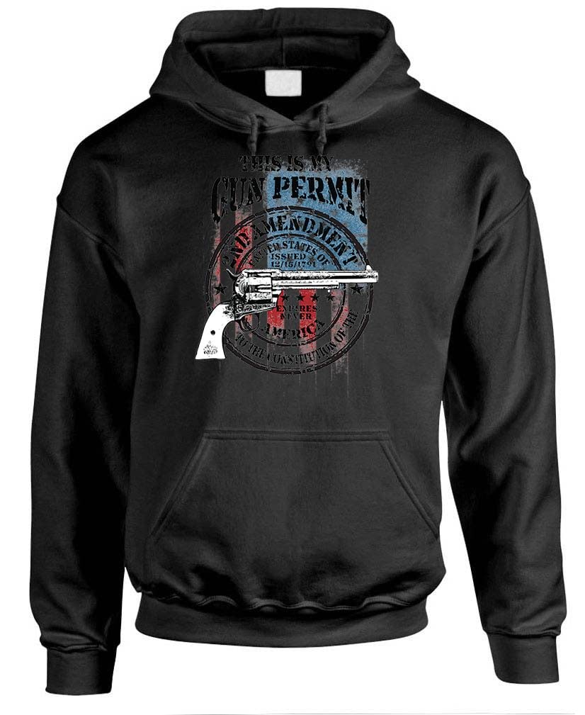 This Is My Gun Permit — Black Hoodie — front