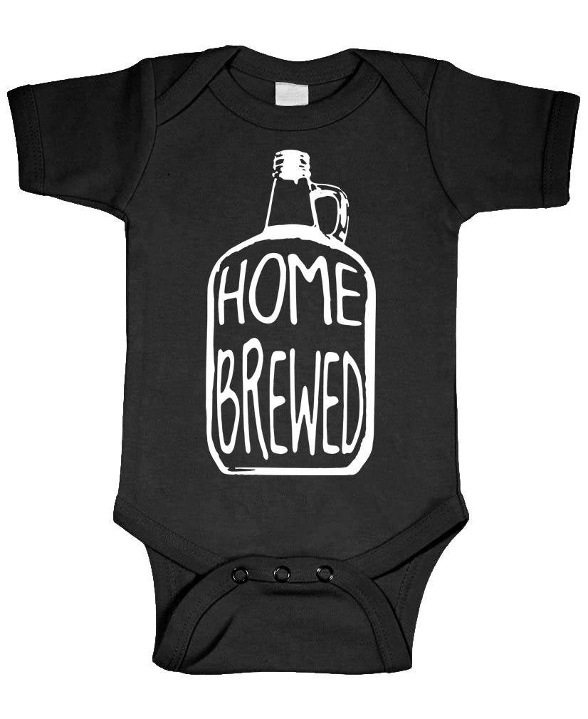 Home Brewed — Black Infant Bodysuit — front
