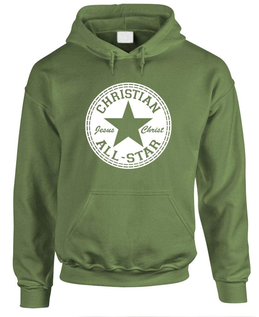 Christian All-Star — Military Green Hoodie — front