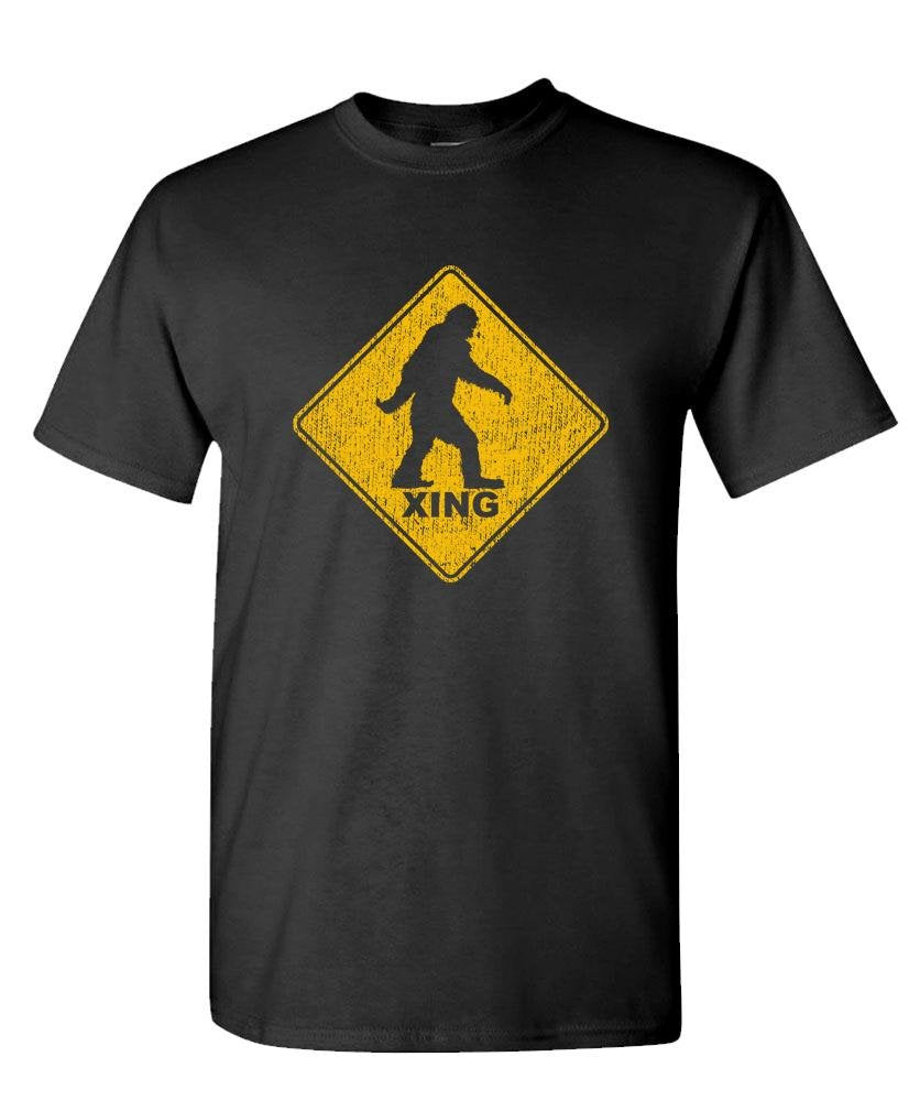 Bigfoot Crossing — Black T-Shirt — front