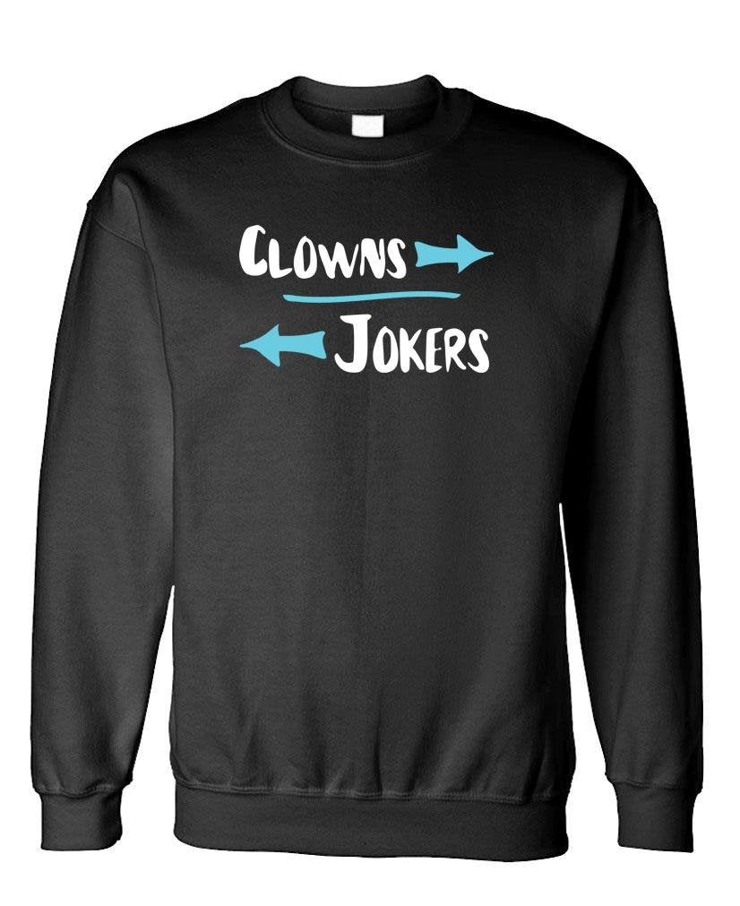 Clowns and Jokers Arrows — Black Sweatshirt — front