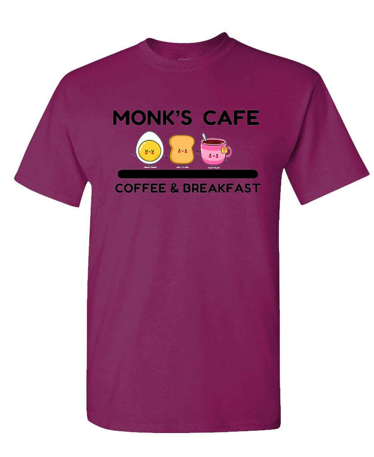 Monk's Cafe — Berry T-Shirt — front