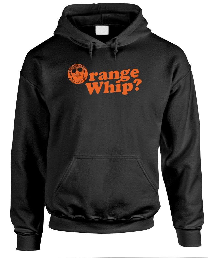 Orange Whip — Black Hoodie — front
