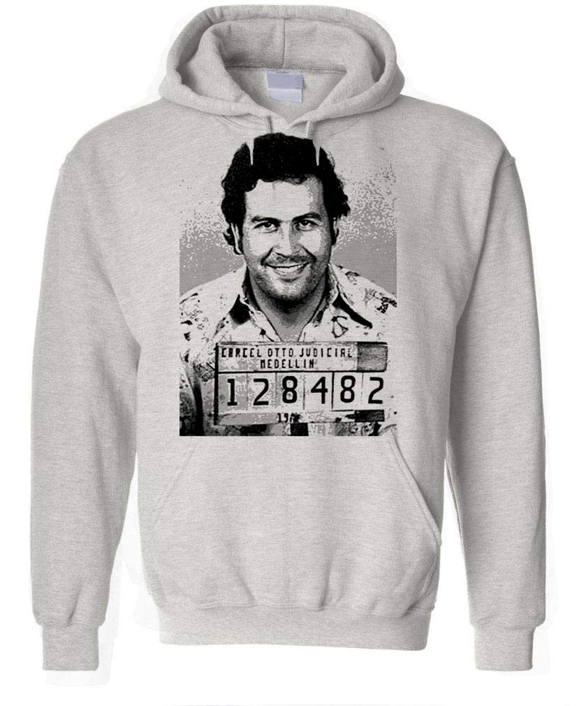 Pablo Escobar Portrait — Sport Gray Hoodie — front