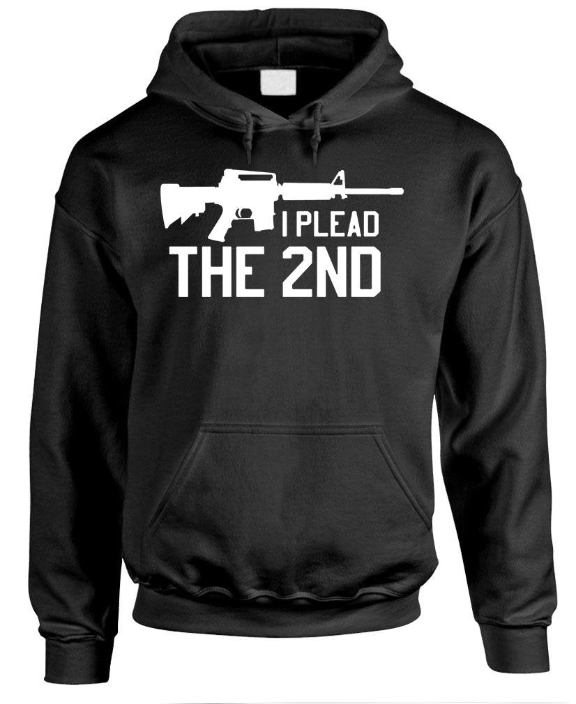 I Plead the 2nd — Black Hoodie — front