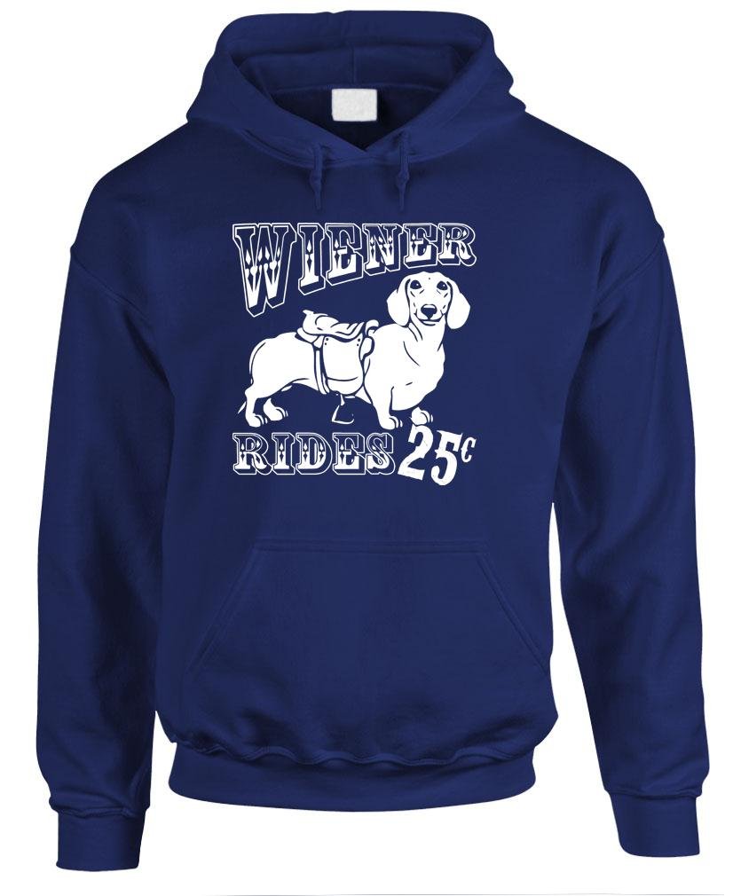 Wiener Rides 25 Cents — Navy Hoodie — front