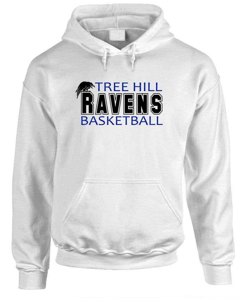Tree Hill Ravens Basketball — White Hoodie — front