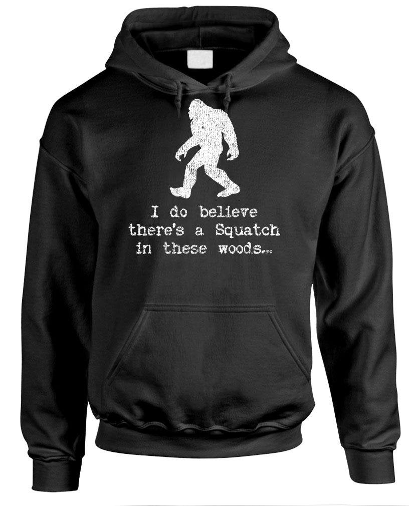 I Believe There Is a Squatch — Black Hoodie — front