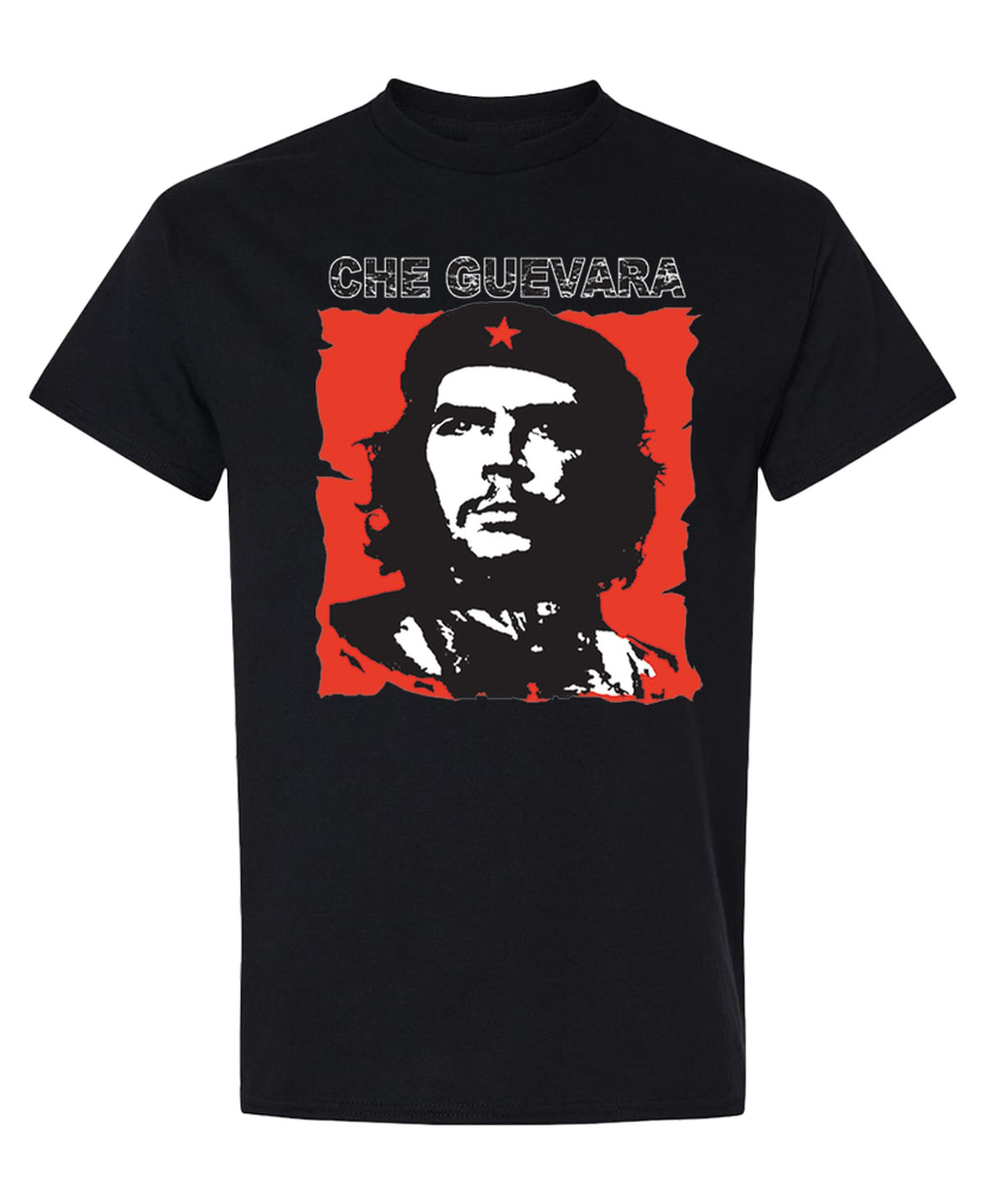 Che Guevara Portrait — Black T-Shirt — front