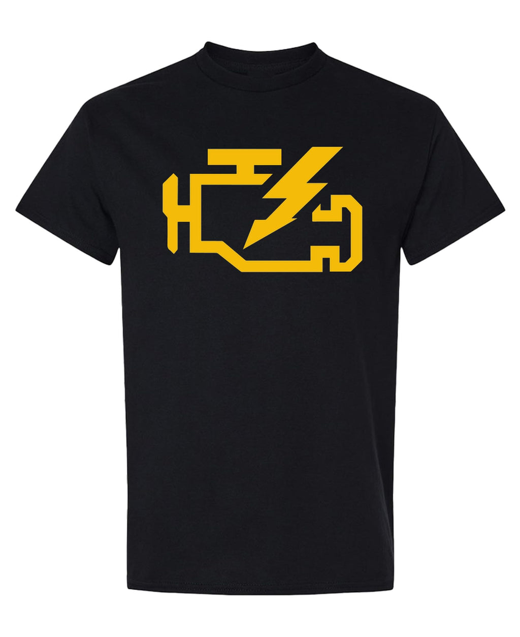 Check Engine Light — Black T-Shirt — front