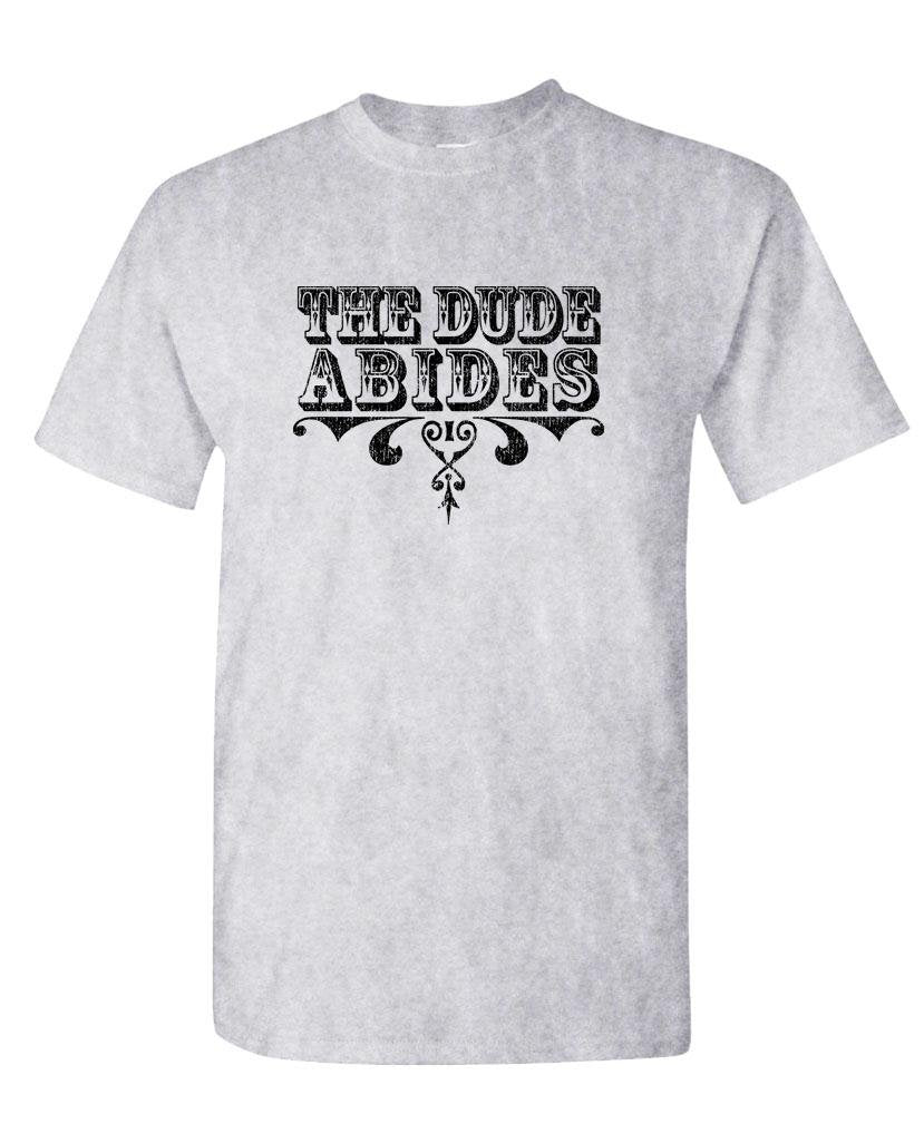 The Dude Abides — Sport Gray T-Shirt — front