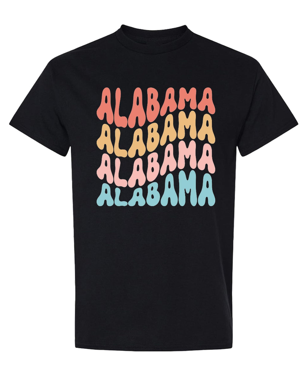 Alabama — Black T-Shirt — front