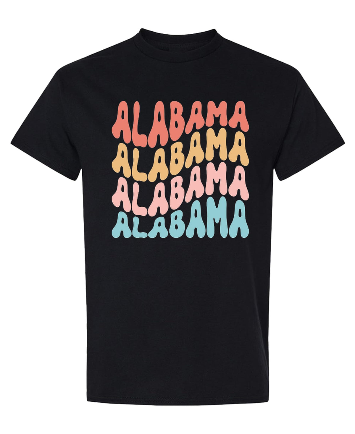 Alabama — Black T-Shirt — front
